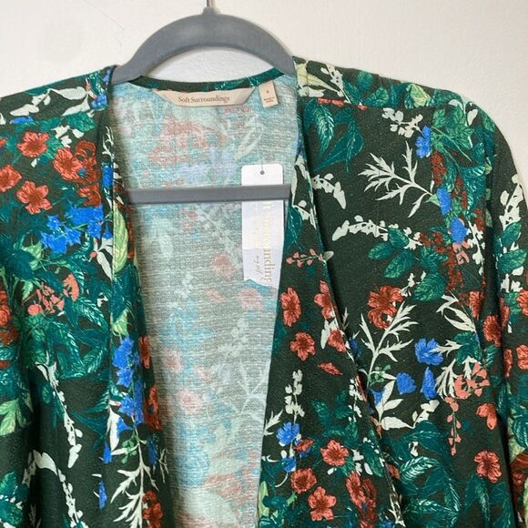 Soft Surroundings Cottage Garden Topper Open Front Cardigan Size Small - Picture 4 of 8